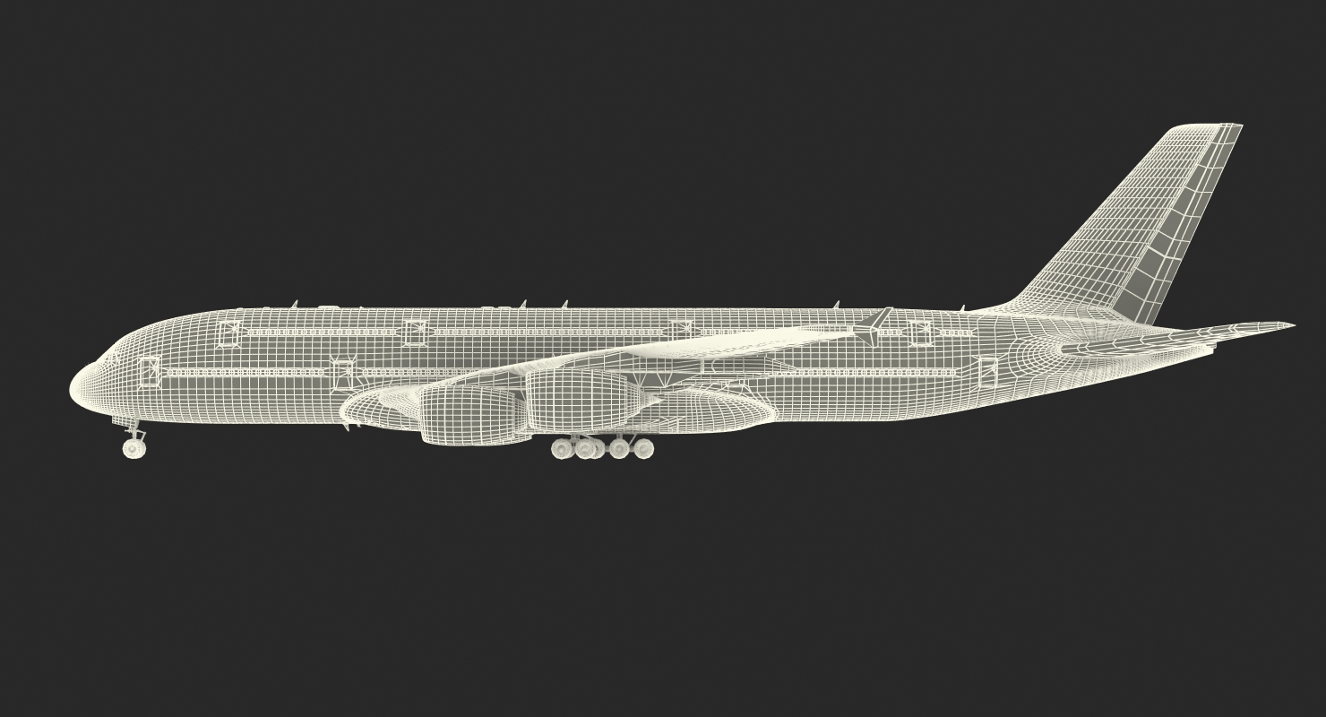 Airbus A380 1000 Air France 3D